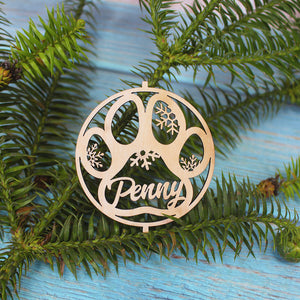 Christmas Dog/ Cat Paw Personalized 3D Ornament, Christmas Tree Decor for Pet Lovers - Ornament - GoDuckee