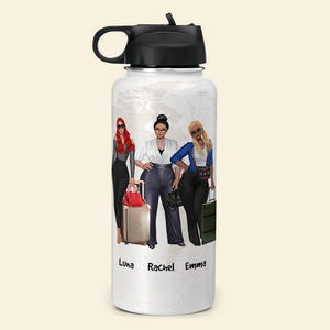 Personalized Girls Trip Water Bottle - We're Always Together We're One Of A Kind - Water Bottles - GoDuckee