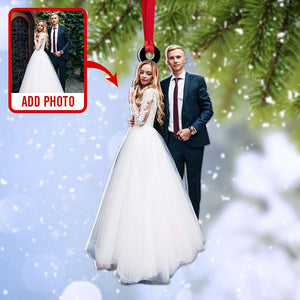 Couple Wedding Anniversary Personalized Acrylic Ornament,Christmas Gift - Ornament - GoDuckee
