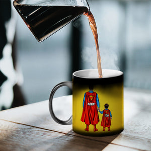 Pow Just At That Moment Super Dad Arrived Personalized Father Magic Mug - Magic Mug - GoDuckee