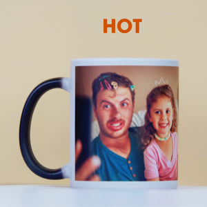 Funny Dad and Daughter Custom Photo Magic Mug Gift For Family - Magic Mug - GoDuckee