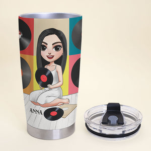 Personalized Tumbler - Vinyl Just A Girl Who Loves Vinyl - Tumbler Cup - GoDuckee