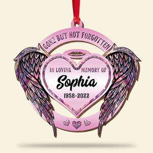 Gone But Not Forgotten Personalized Memorial Wood Ornament - Ornament - GoDuckee