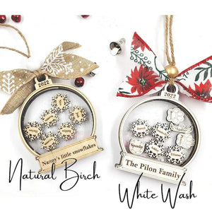 Snow Family - Personalized 4D Shaker Ornament - - GoDuckee