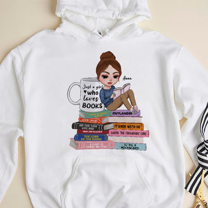 Just A Girl Who Loves Books Personalized Book Girl Shirt, Gift For Book Lovers - Shirts - GoDuckee