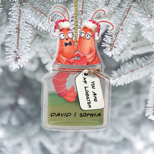 You Are My Lobster, Personalized Lobster Couple Wood Ornament - Ornament - GoDuckee