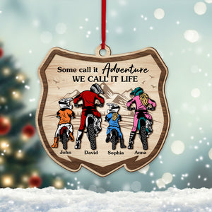 Some Call It Adventure We Call It Free Personalized Motocross Family Ornament, Christmas Tree Decor - Ornament - GoDuckee
