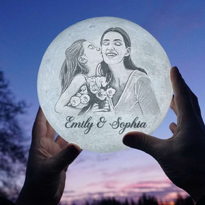 My Daughter You Are Braver Than You Believe Personalized 3D Moon Lamp-Family Gift - Led Night Light - GoDuckee