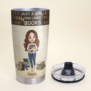 Personalized Book Lover Tumbler Cup - A Person Who Favors The Company Of Books To People - Tumbler Cup - GoDuckee