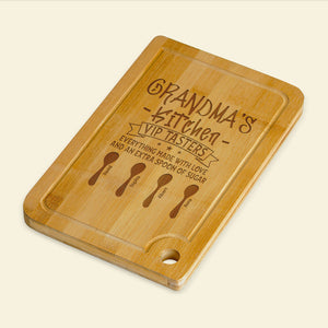 Grandma Kitchen VIP Tasters Personalized Engraved Cutting Board Shao-03qhqn240323 - Home Decor - GoDuckee