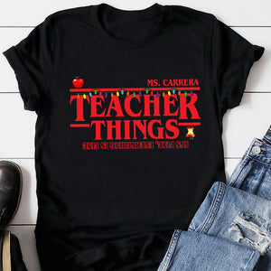 Personalized Christmas Teacher's Shirt, It's Fine Everything Is Fine - Shirts - GoDuckee