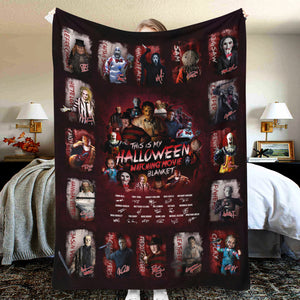 Horror Movie Characters, Halloween Watching Movie Blanket - Blanket - GoDuckee