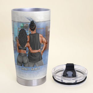 Personalized Gym Couples Tumbler Cup - To My Swolemate - Gym Buddies Shoulder to Shoulder GYM2104 - Tumbler Cup - GoDuckee