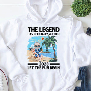 The Legend Has Officially Retired, Gift For Retired, Personalized Shirt, Beach Vacation Shirt, Retired Gift - Shirts - GoDuckee