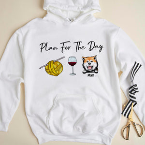 Plan For The Day Personalized Crochet Shirt Gift For Crochet Lovers, Cat Lovers, Dog Lovers - Shirts - GoDuckee