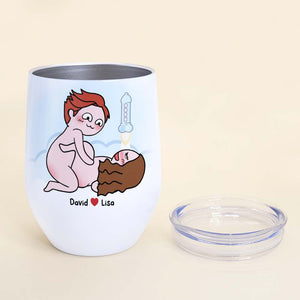 I Want To Put My Crotch Rocket In You, Personalized Couple Wine Tumbler Gift For Couple - Coffee Mug - GoDuckee