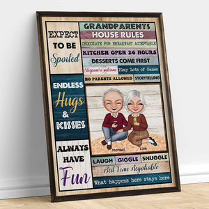 Grandparent House Rules Personalized Canvas Print - Poster & Canvas - GoDuckee