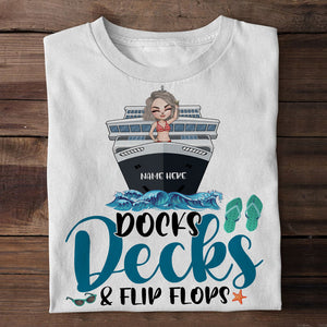 Cruising Docks Decks And Flip Flops Personalized Shirts - Shirts - GoDuckee