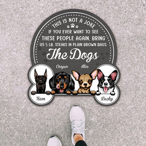 Personalized Dog Breeds Doormat - Bring Us 5Lb Steaks In Plain Brown Bags - Doormat - GoDuckee