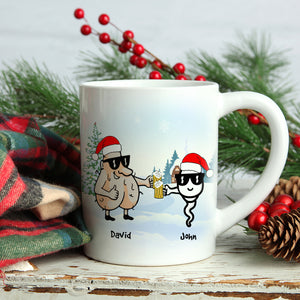 Seems Like Yesterday We Were Chillin' In Your Balls, Personalized Christmas Dad Mug, Gift For Family - Coffee Mug - GoDuckee