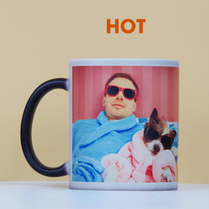 Custom Photo Magic Mug, Gift For Dog Lovers, Dog Dad, Dog Mom - Magic Mug - GoDuckee