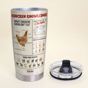 Farm Girl I Raise Tiny Dinosaurs Chicken Knowledge - Personalized Tumbler Cup - Tumbler Cup - GoDuckee