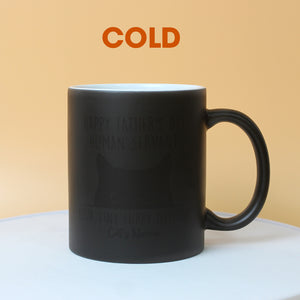 Cat Happy Father's Day Human Servant, Personalized Magic Mug, Funny Gift For Cat Lovers - Magic Mug - GoDuckee