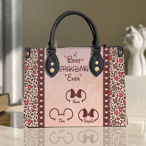 Grandma Personalized Leather Bag 04QHLH080223 - Leather Bag - GoDuckee