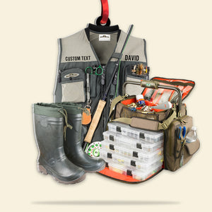 Fishing Gear Personalized Acrylic Ornament, Christmas Decor For Fishing Lovers - Ornament - GoDuckee