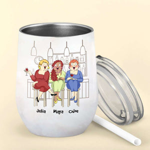 Looks Like We May Accidentally Get Drunk, Personalized Tumbler, Gift For Bestie - Wine Tumbler - GoDuckee