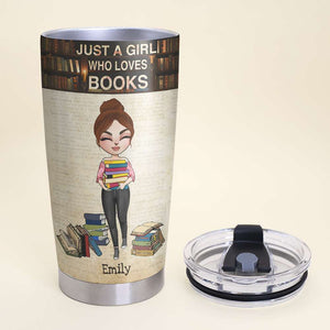 Personalized Book Lover Tumbler Cup - Book Lover Definition - Girl Dolls - Tumbler Cup - GoDuckee