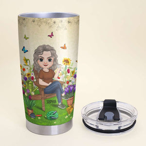 Retired Under New Management, Personalized Tumbler, Full Time Gardener Tumbler, Gift For Gardening Lovers - Tumbler Cup - GoDuckee