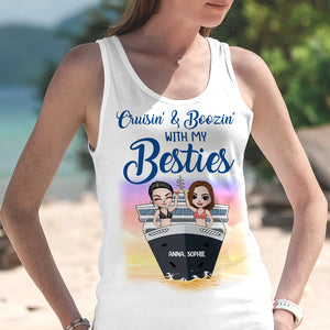 Cruisin And Boozin With My Besties Personalized Cruising Shirts, Gift For Friends - Shirts - GoDuckee