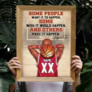Personalized Basketball Boy Poster - Some People Want It To Happen, And Others Make It Happen BSB2104 - Poster & Canvas - GoDuckee