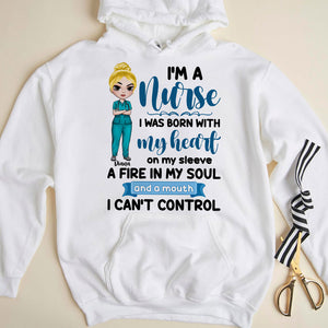 Nurse I Am A Nurse I Was Born With My Heart Personalized Shirts - Shirts - GoDuckee