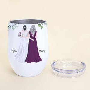 Mother Of The Bride Personalized Tumbler Cup- Gift For Mother's Day - Wine Tumbler - GoDuckee