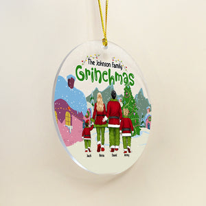 Personalized Grinchmas Family Ornament, Christmas Gift For Family - Ornament - GoDuckee