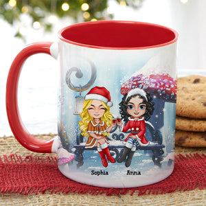 Bestie We Will Be Friends Until We Are Old & Senile, Personalized Accent Mug, Christmas Gift For Friends - Coffee Mug - GoDuckee