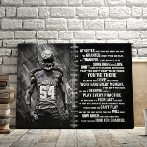 Don't Take The Sport You Play For Granted Personalized Football Canvas Print, Gift For Football Lovers - Poster & Canvas - GoDuckee