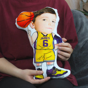 Custom Face Pillow, Love Family, Basketball Boy Skill - Pillow - GoDuckee