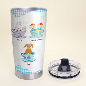 It's Always Tea Time At Nana's Wonderland, Personalized Grandma Tumbler - Tumbler Cup - GoDuckee