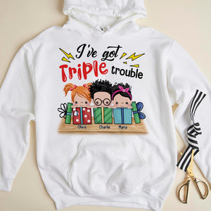 Grandma's Little Trouble, Personalized Shirt For Grandparents From Trouble Makers - Shirts - GoDuckee