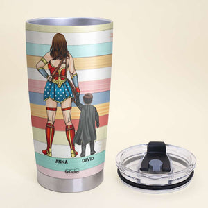 Dear Super Mom, Thank You For Comforting Me, Personalized Tumbler, Gift For Mom - Tumbler Cup - GoDuckee