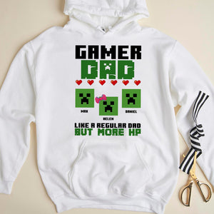 Gamer Dad Like A Regular Dad But More Hp - Personalized Shirts - Gift For Dad - Shirts - GoDuckee