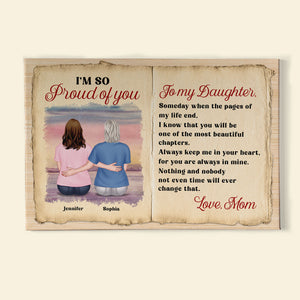 I'm So Proud Of You, Personalized Canvas Print, Sitting With Mom Canvas Print, Mother's Day Gift, Birthday Gift For Mom - Poster & Canvas - GoDuckee