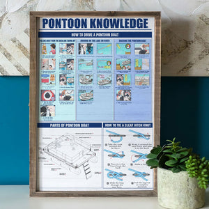 Pontoon Knowledge Poster - How To Drive A Pontoon Boat - Poster & Canvas - GoDuckee
