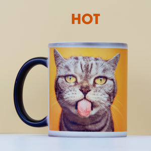 Custom Photo Magic Mug, Funny Gift For Cat Lovers, Cat Dad, Cat Mom - Magic Mug - GoDuckee