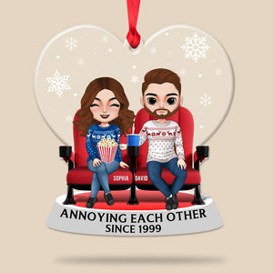 Annoying Each Other, Movie Couple Ornament, Personalized Acrylic Ornament, Anniversary Gift For Couple - Ornament - GoDuckee