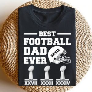 Best Football Dad Ever Personalized Football Dad - Shirts - GoDuckee