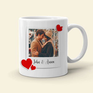 Couple Together Moment, Personalized White Mug - Upload Image - Coffee Mug - GoDuckee